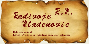 Radivoje Mladenović vizit kartica